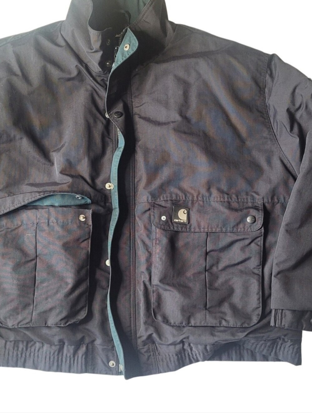 Carhartt Vintage Jacket Blizzard Workshield Coat Quilt Lined Men's XXL Black